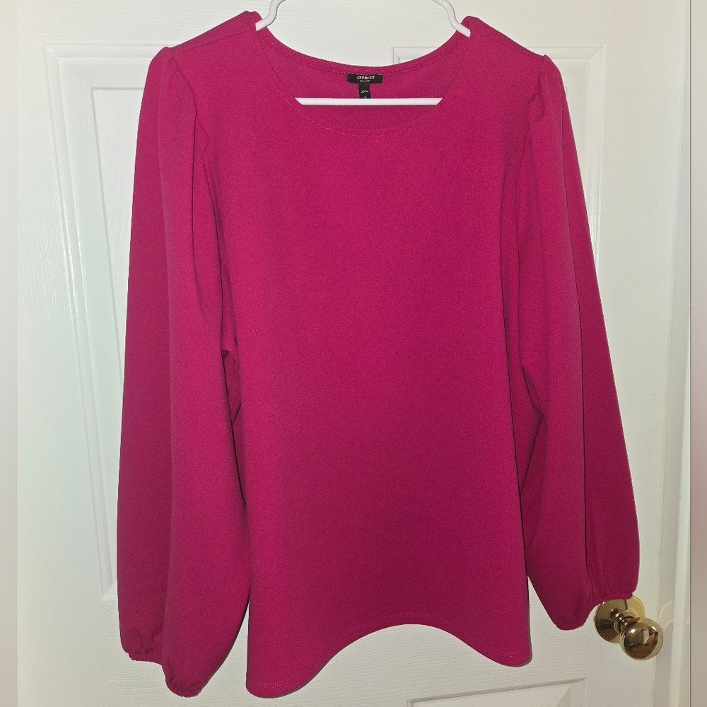 Hot Pink Express Long Sleeve Top